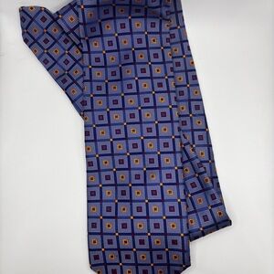 Robert Talbott Blue and Orange Patterned Tie